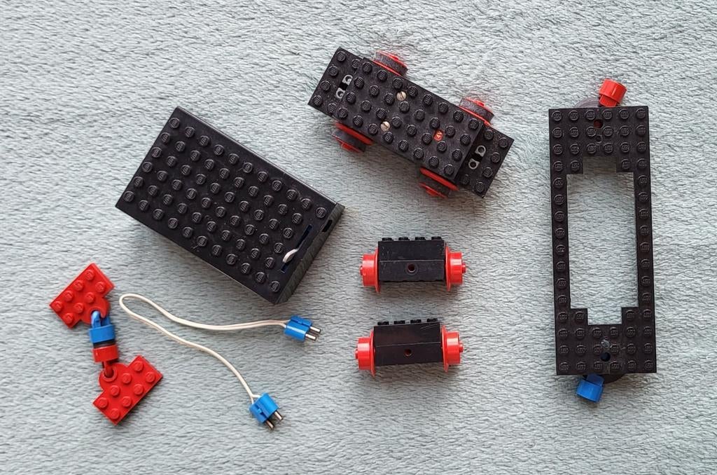 Lego trein 4,5 Volt locomotief motor, batterij box, kabeltje, Ophalen of Verzenden, Gebruikt, Complete set, Lego