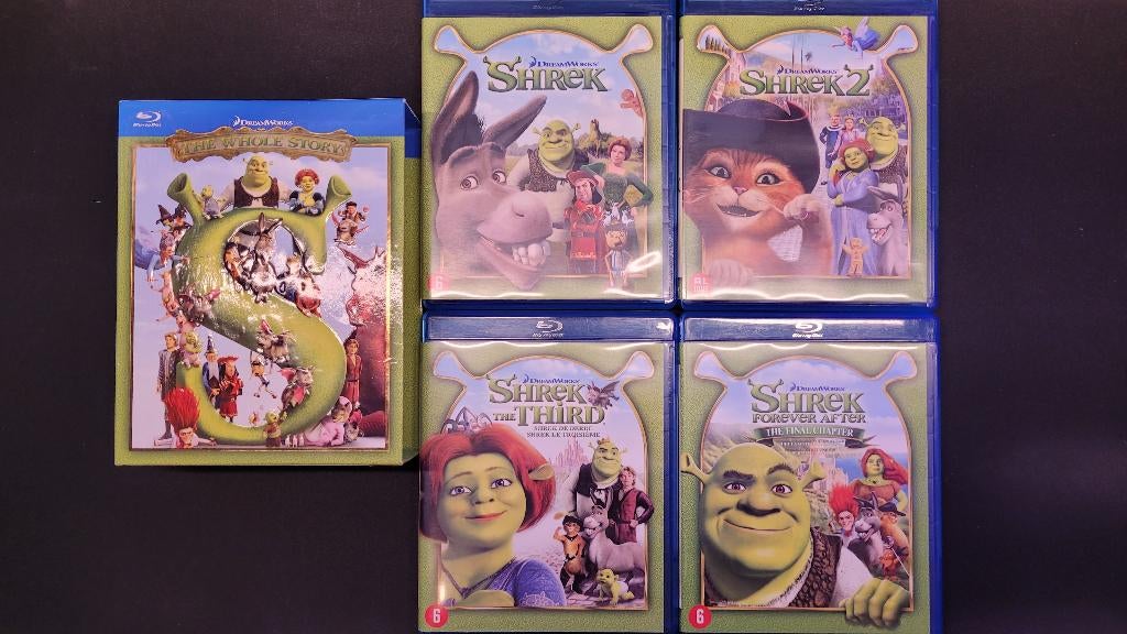 Shrek The Whole Story Boxset Blu-ray, Ophalen of Verzenden, Zo goed als nieuw, Tekenfilms en Animatie, Boxset