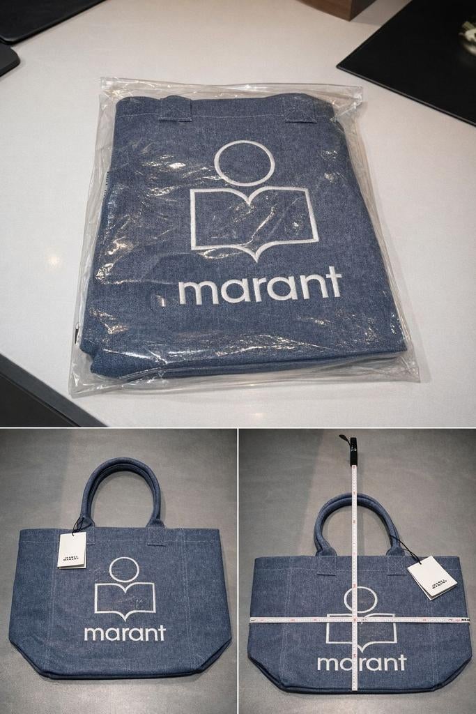 Isabel Marant Yenky Tote Bag van katoenen canvas, Ophalen of Verzenden, Nieuw, Blauw, Shopper