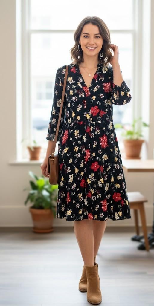 jurk Ulla Popken, Kleding | Dames, Overige kleuren, Verzenden, Maat 42/44 (L), Ulla Popken