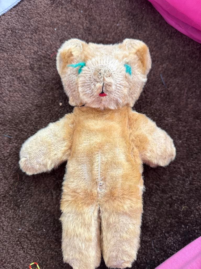 Oude vintage teddybeer - Charmante knuffelbeer, Verzamelen, Beren en Cherished Teddies, Ophalen, Gebruikt, Stoffen beer, Overige merken