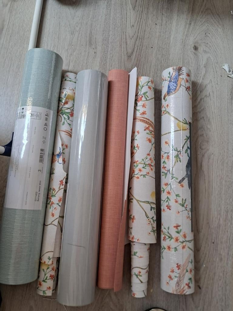 Behang 3 volle rollen, Ophalen, Minder dan 10 m², Groen