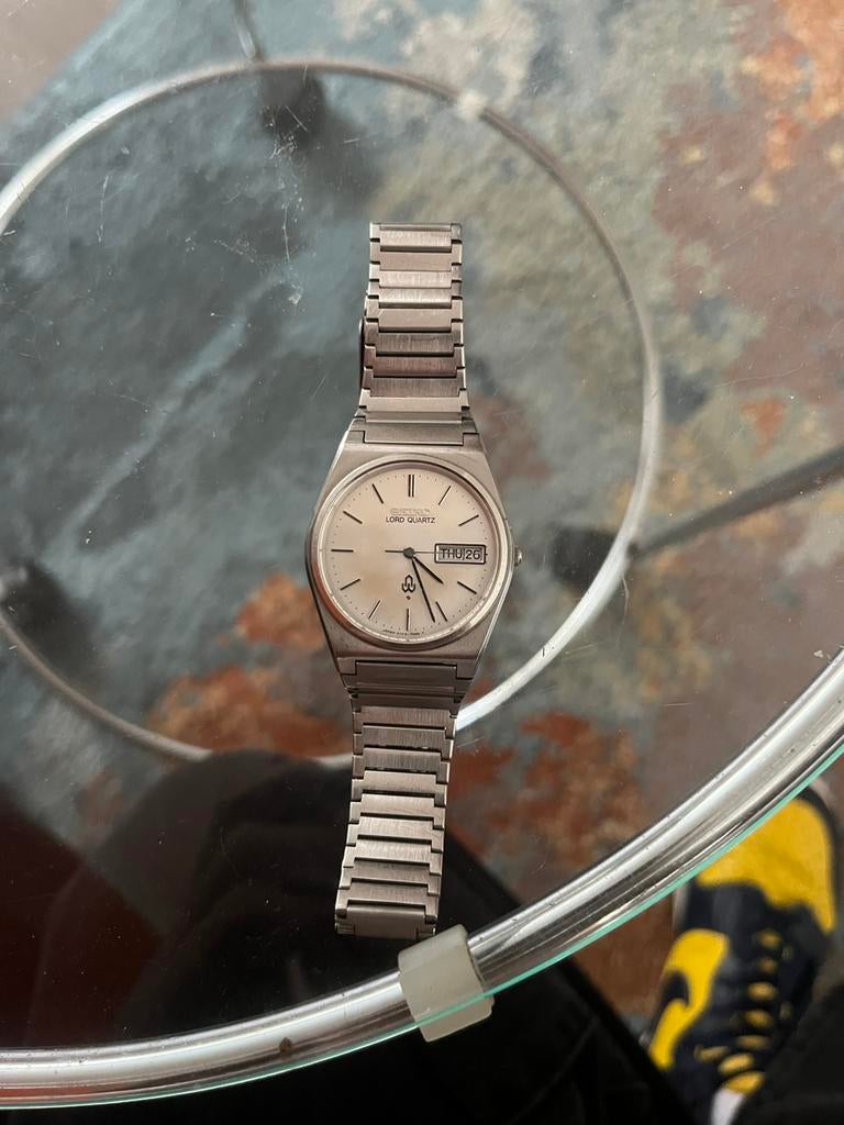 GEZOCHT: Seiko Lord Quartz 8243 700B, Ophalen of Verzenden, Staal, Seiko, 1960 of later