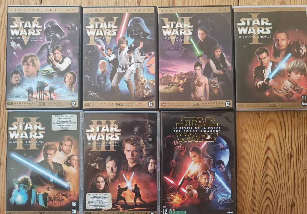 13X DVD STAR WARS LIMITED EDITIONS NIEUWSTAAT, Alle leeftijden, Verzenden, Zo goed als nieuw, Science Fiction