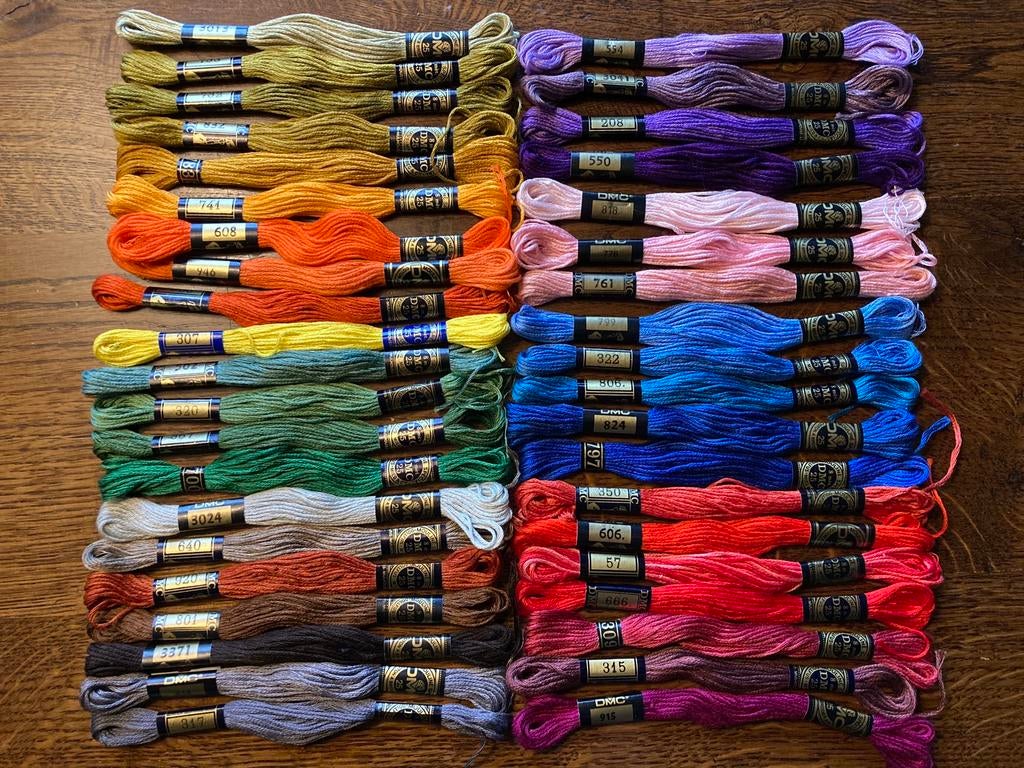 DMC dmc Borduurgaren borduurijde 40 strengetjes, Ophalen of Verzenden, Zo goed als nieuw, Borduurgaren of Zijde
