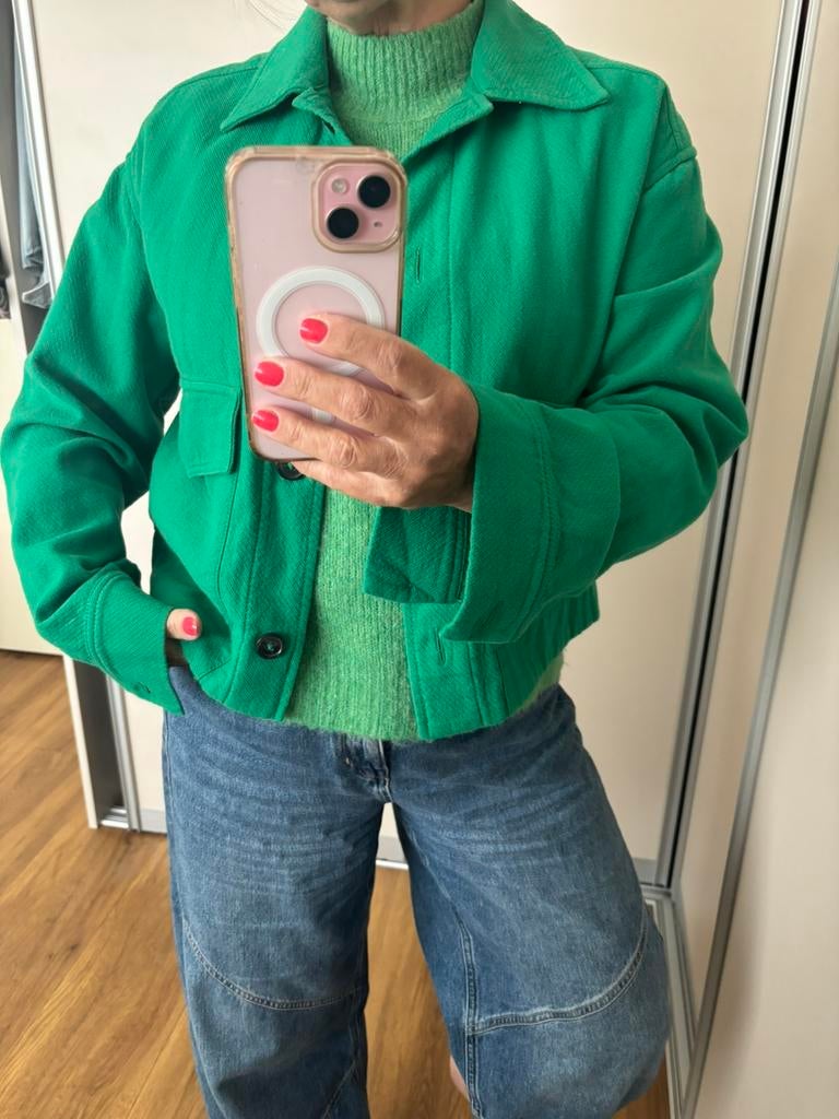 Marco polo groen jas en top opus maat 36, Ophalen of Verzenden, Zo goed als nieuw, Maat 36 (S), Groen