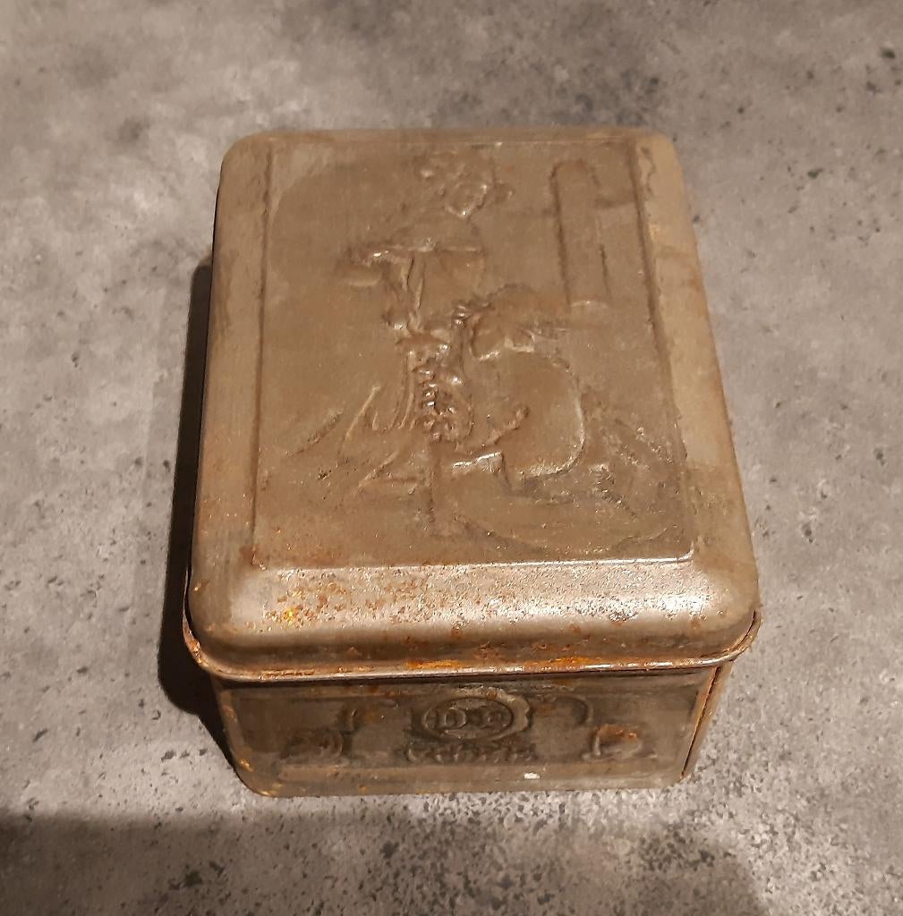 Douwe Egberts theeblik, Verzamelen, Blikken, Ophalen of Verzenden, Gebruikt, Thee, Douwe Egberts