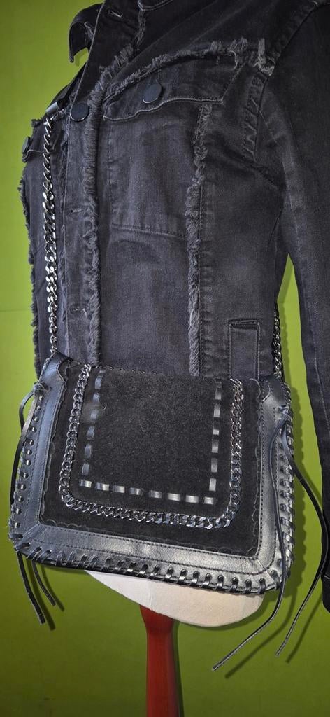 Zara boho hippie chic leren tas, Ophalen of Verzenden, Nieuw, Zwart