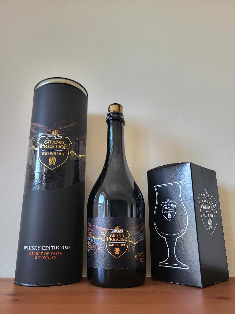 Hertog Jan - Vatgerijpt 2024 Whisky Wales bier + Glas, Verzamelen, Biermerken, Ophalen of Verzenden, Nieuw, Flesje(s), Hertog Jan