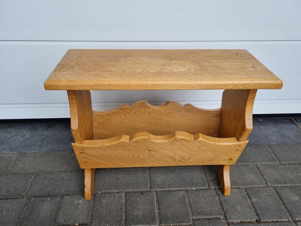Blank eiken lectuurbak, bijzettafeltje, Ophalen, Gebruikt