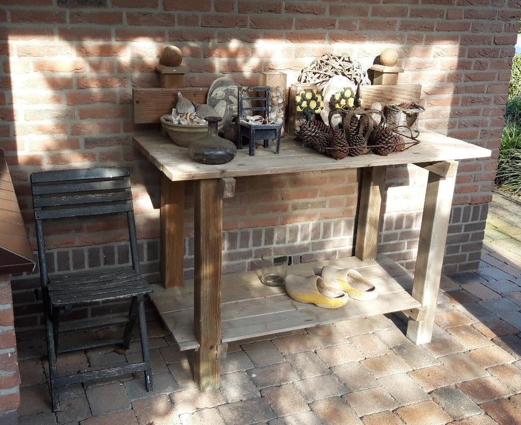 Houten Tuinmeubel Werkmeubel, Ophalen of Verzenden, Gebruikt