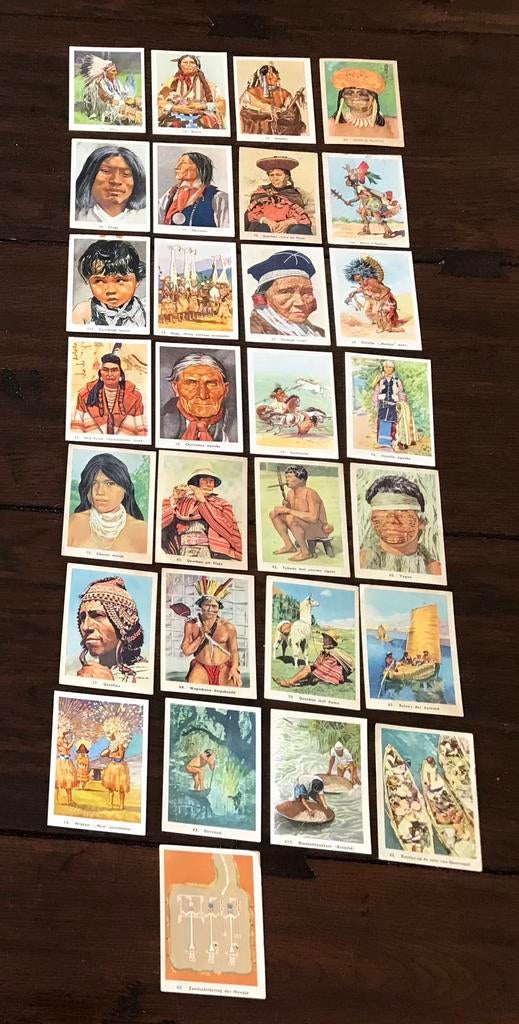 29 Oude De Faam Breda Plaatjes Volkeren Atlas Amerika, Ophalen of Verzenden, Zo goed als nieuw, Overige typen