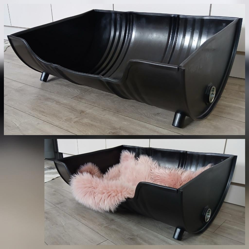 Olievat hondenmand zwart 85 cm groot - hond honden mand vat, Ophalen, Zo goed als nieuw, Overige