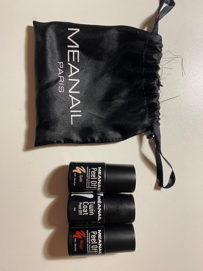 Meanail paris  peel off gellak starterset, Ophalen of Verzenden, Zo goed als nieuw, Rood, Handen en Nagels