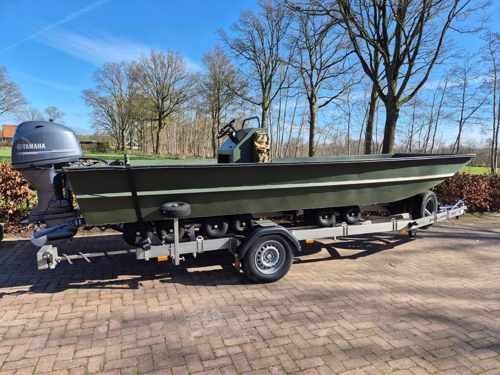 Aluminium Jon 520 / 550 incl  yamaha F70 - Zonder trailer, Ophalen, Gebruikt, Aluminium, 3 tot 6 meter
