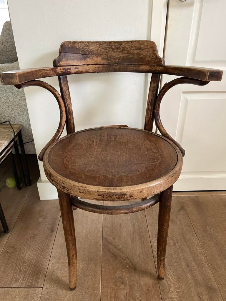 Vintage Thonet stoel met armleuningen, Ophalen
