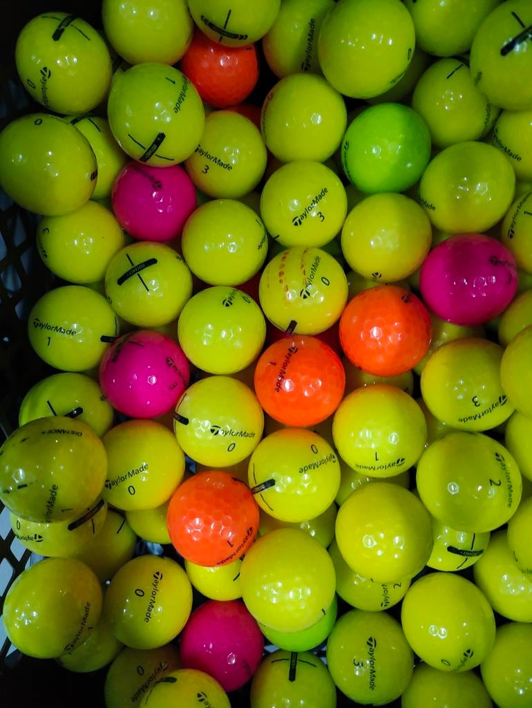 TaylorMade distance golfballen geel 50 stuks, Ophalen of Verzenden, Bal(len)