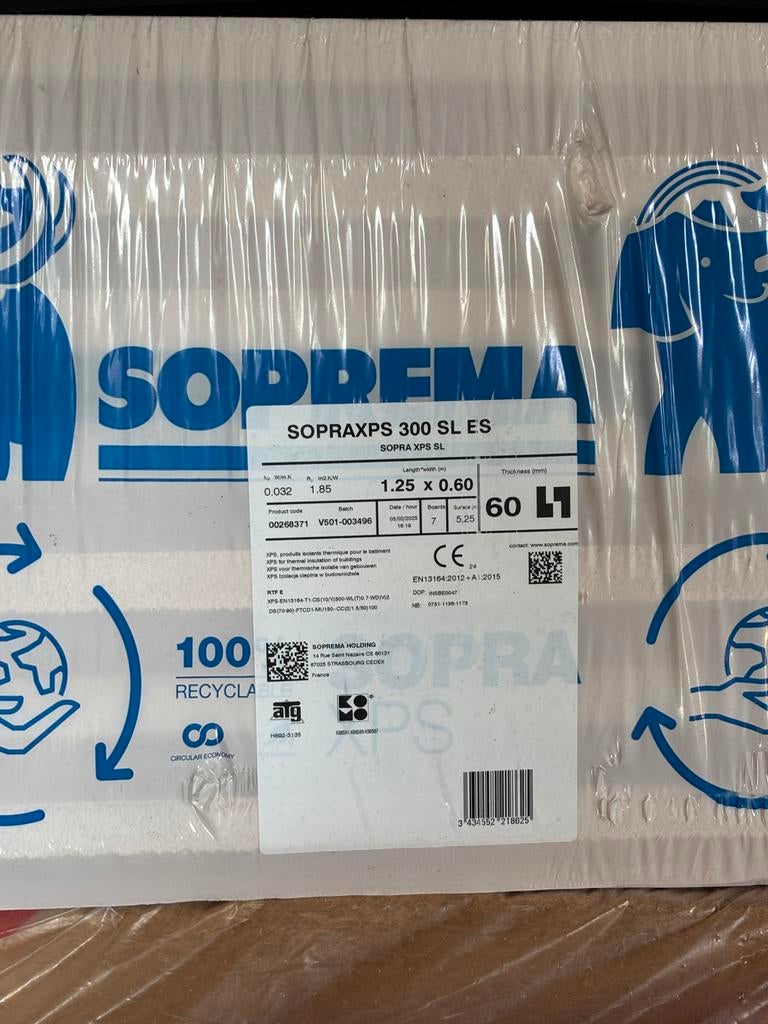Soprema Sopraxps 300 SL ES isolatieplaten (1 pak), Ophalen, Overige materialen, 4 tot 8 cm, Nieuw