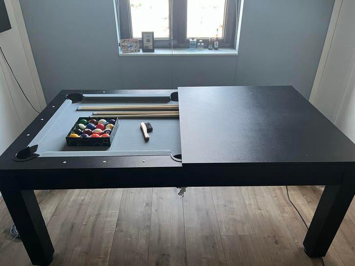 Omvormbare pooltafel met afneembare tafelbladen, Ophalen, Gebruikt, Pooltafel