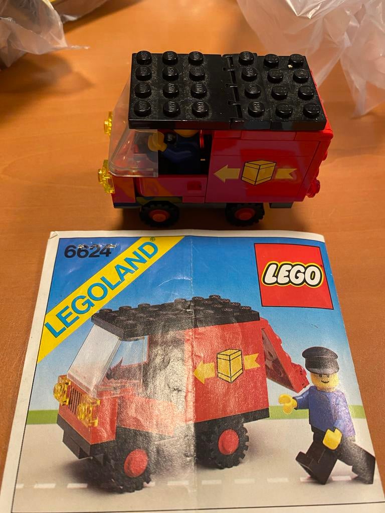 Lego Legoland 6624 Postwagen met instructies, Gebruikt, Lego, Ophalen of Verzenden, LEGOLAND