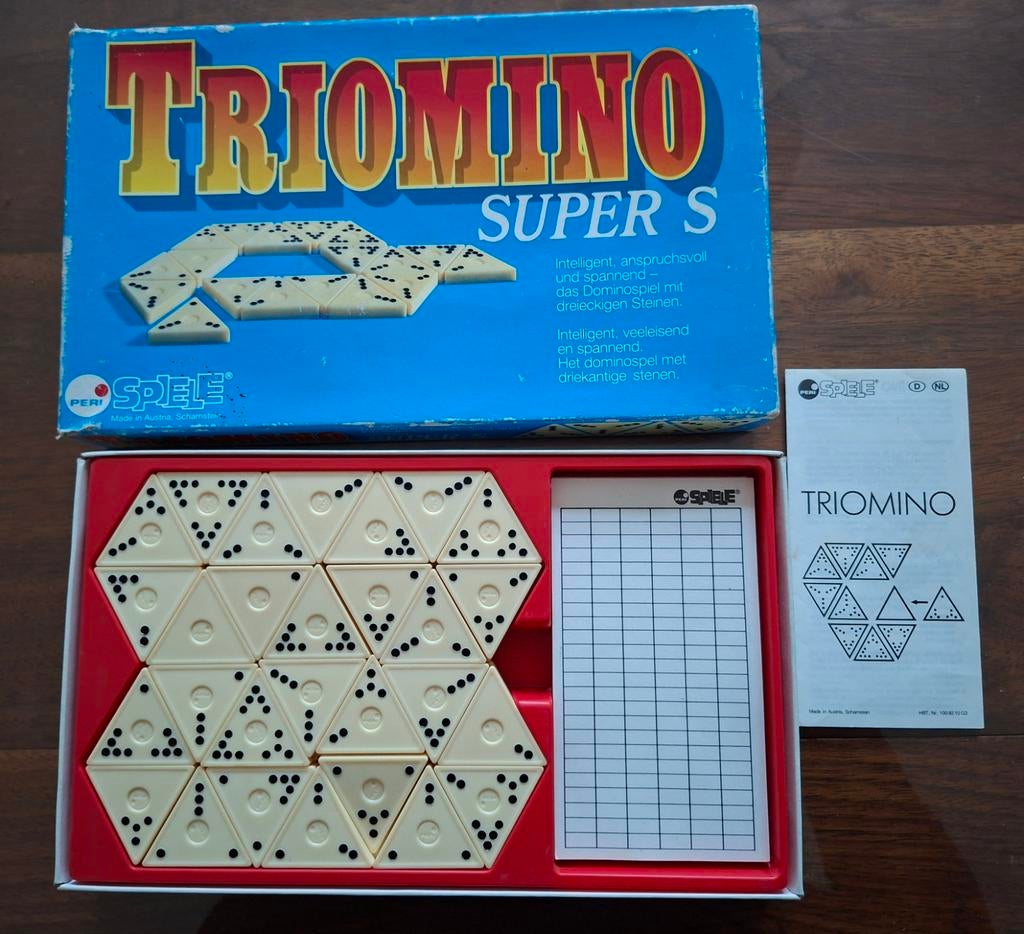 Triominos triomino super s compleet - ZGAN, Ophalen of Verzenden, Zo goed als nieuw
