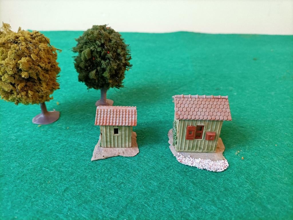 Faller H0 138a en 138b modelspoorhuisjes (bahnbude), Overige merken, Gebruikt, Gelijkstroom of Wisselstroom, Brug, Tunnel of Gebouw