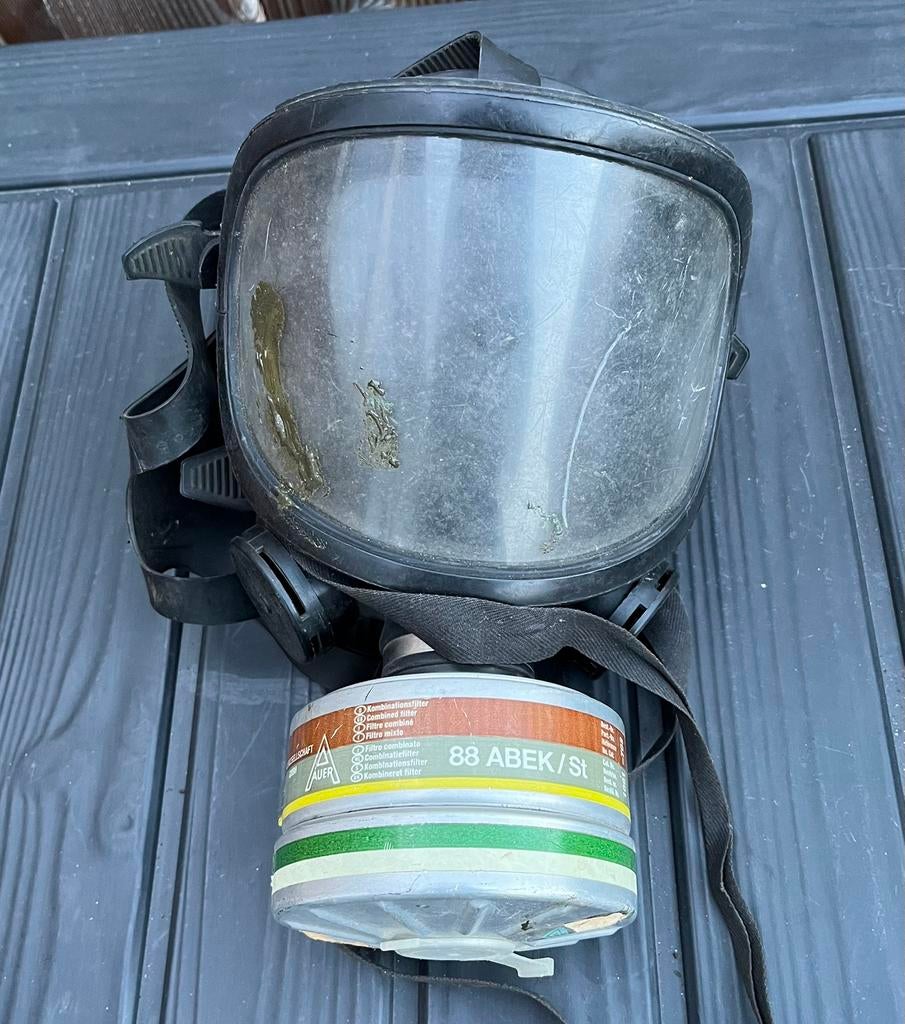 Duits gasmasker Auer TR82 volgelaatsmasker, Verzamelen, Ophalen of Verzenden, Landmacht, Duitsland