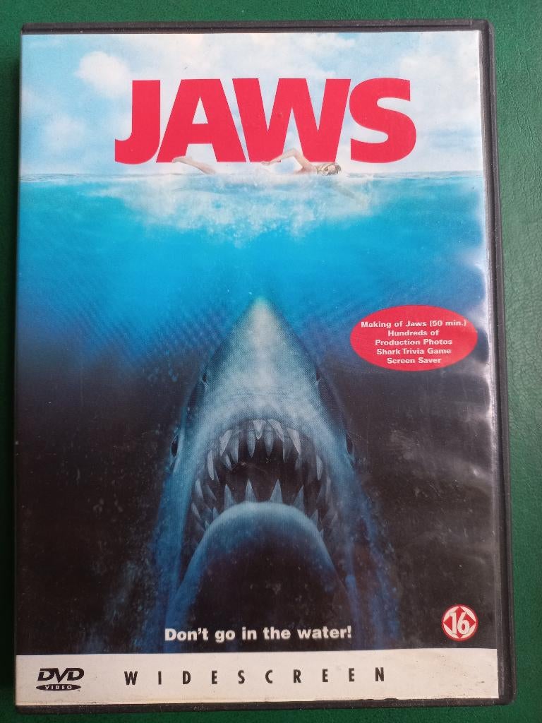 Jaws (1975), Cd's en Dvd's, Dvd's | Horror, Zo goed als nieuw, Overige genres, Vanaf 16 jaar, Ophalen of Verzenden