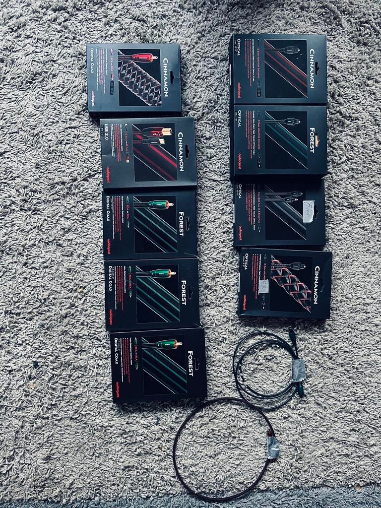 Audioquest digitale coax optisch kabel Cinnamon en Forest, Ophalen of Verzenden, Minder dan 2 meter, Coaxiale kabel