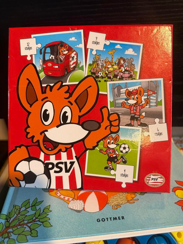 PSV Phoxy Club 4-in-1 Puzzel, Ophalen of Verzenden, 10 tot 50 stukjes, Nieuw, 2 tot 4 jaar