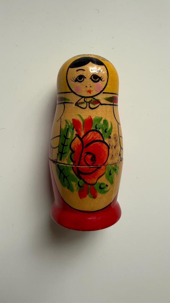 Vintage Matroesjka Baboesjka nestpoppetjes Houten, Ophalen of Verzenden, Zo goed als nieuw