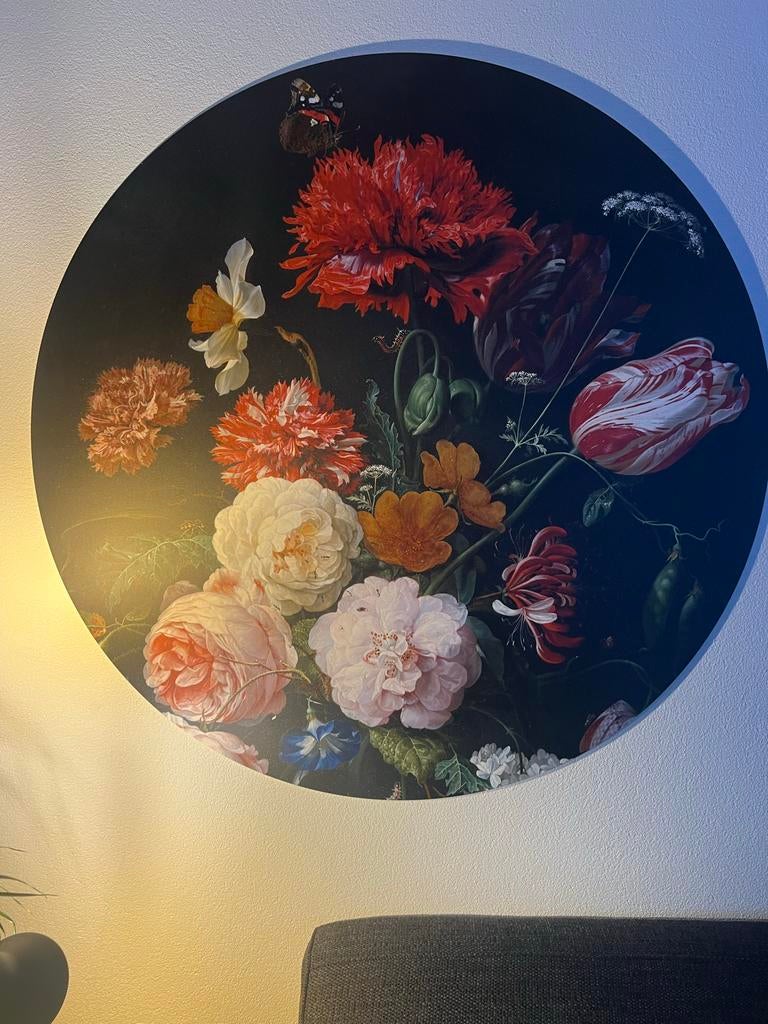 Muurcirkel Stilleven Jan Davidsz de Heem 120 cm, Ophalen, Zo goed als nieuw