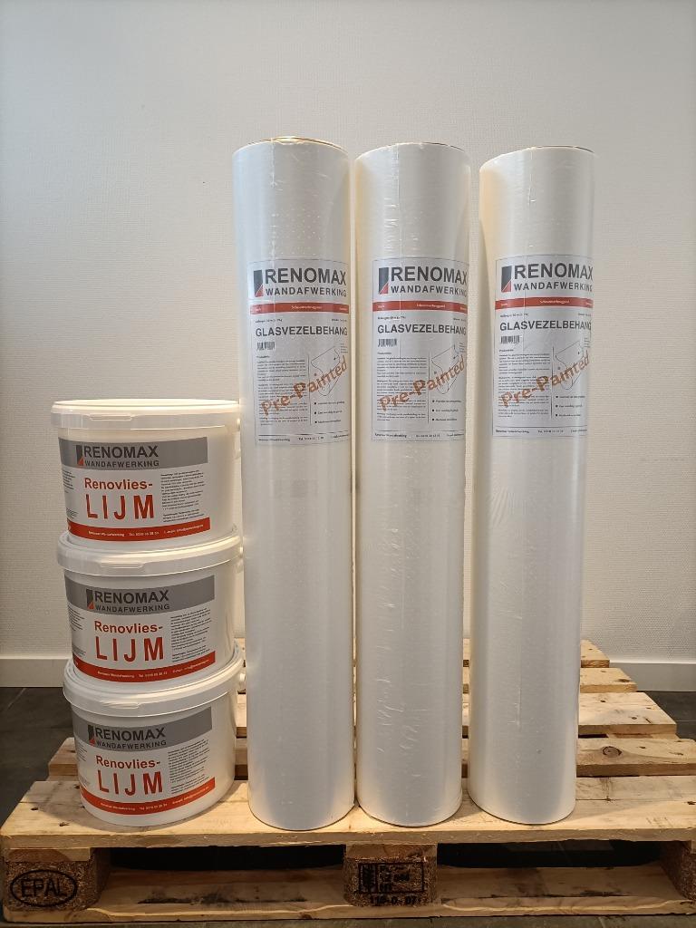 200 grams Renovlies glasvezel  150m2 + 30kg renovlies lijm, Behangen