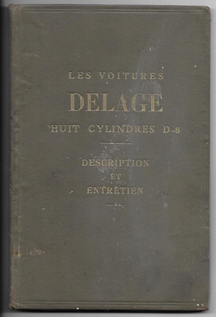 Delage vooroorlogs oldtimer handleiding frans auto, Ophalen of Verzenden