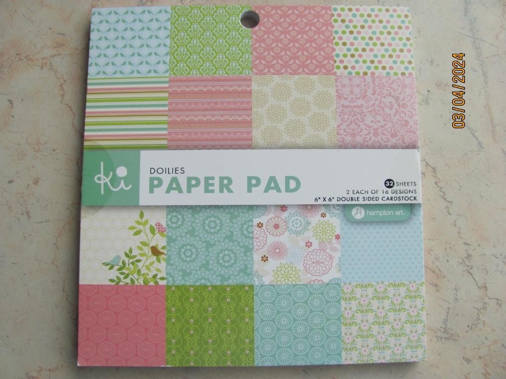 NIEUWSTAAT Ki MEMORIES papier DOILIES Paper Pad 2-zijdig, Ophalen of Verzenden, Nieuw, Overige thema's, Overige typen