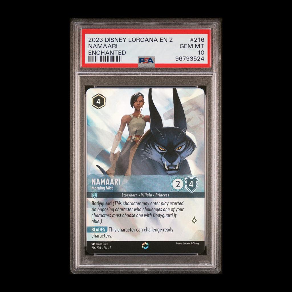 Namaari Enchanted Lorcana PSA 10, Ophalen of Verzenden, Nieuw, Losse kaart, Foil