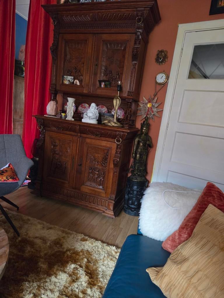 Antieke mechelse narren kast, Antiek en Kunst, Ophalen of Verzenden