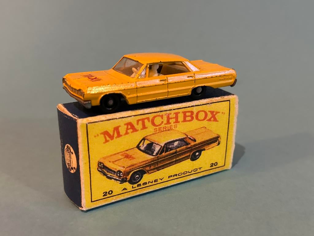 Matchbox Chevrolet Impala Taxi! #20 KIJK!, Ophalen of Verzenden, Gebruikt, Auto
