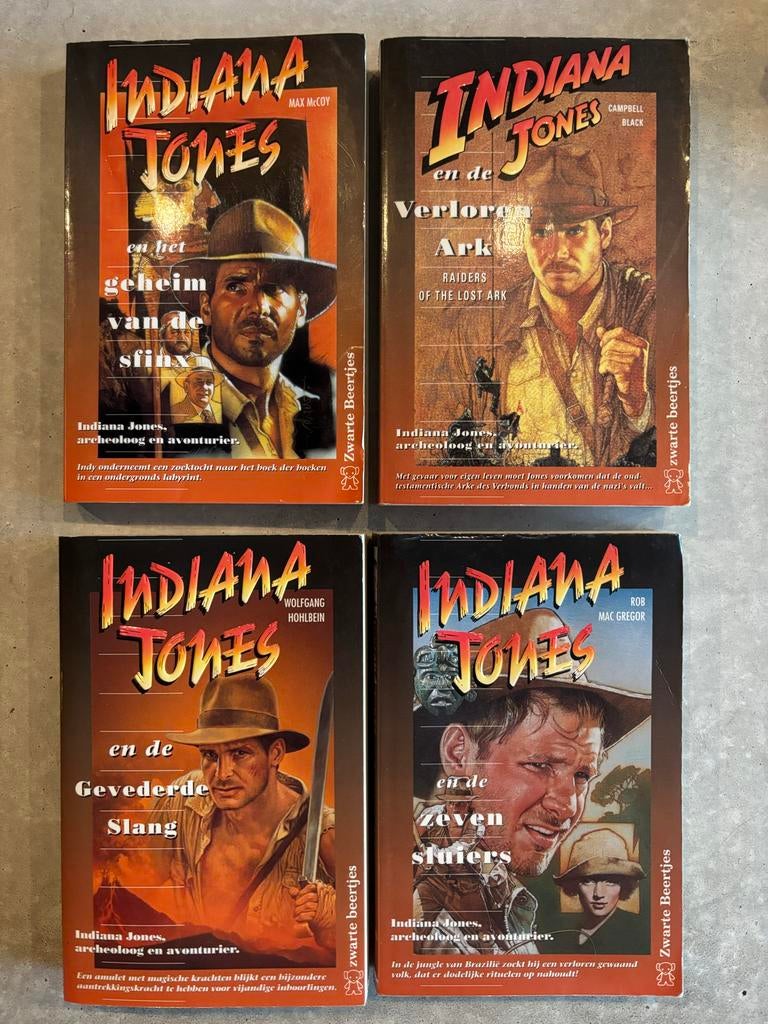 Indiana Jones pockets 4 stuks, Boeken, Verzenden, Gelezen