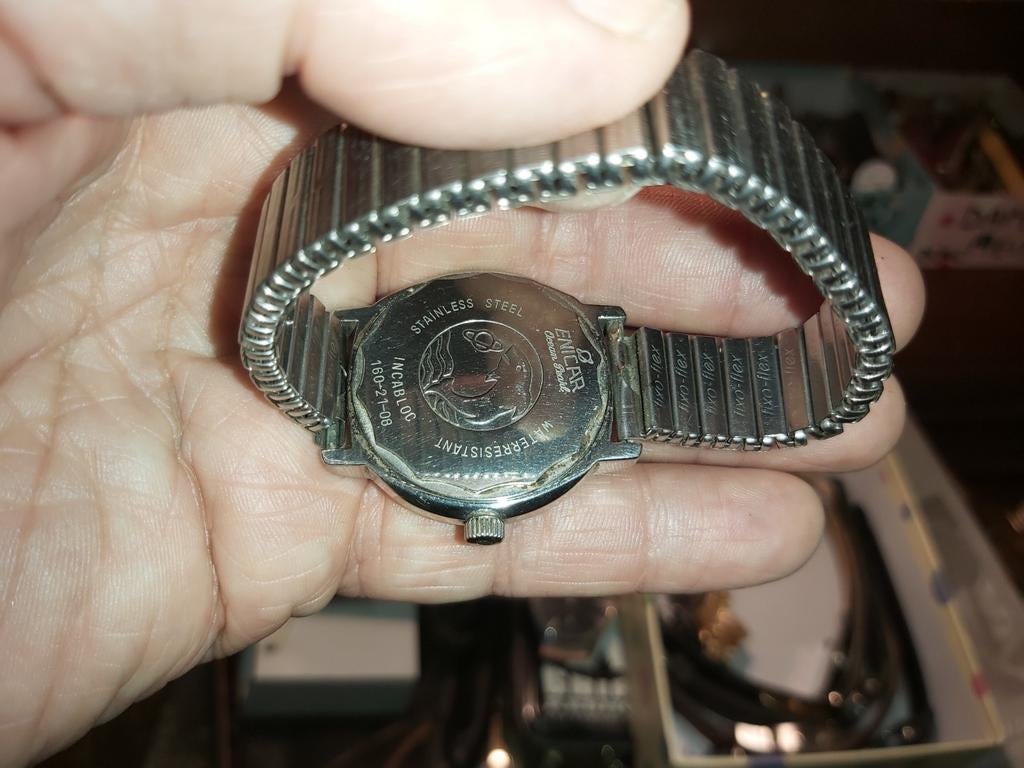 Horloge Enicar Ocean Pearl 1602108 star juwels evt fixo-flex, Staal, Polshorloge, Nb, Nb