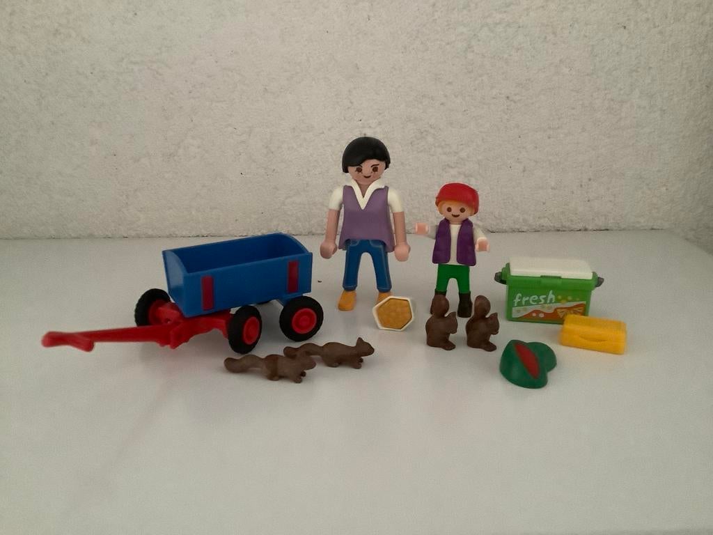 Playmobil Bezoekers met bolderkar, nr 4467, Ophalen of Verzenden, Zo goed als nieuw