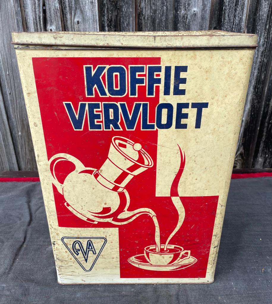 groot koffieblik van Vervloet koffie uit Antwerpen., Verzamelen, Ophalen of Verzenden, Zo goed als nieuw, Koffie, Overige merken