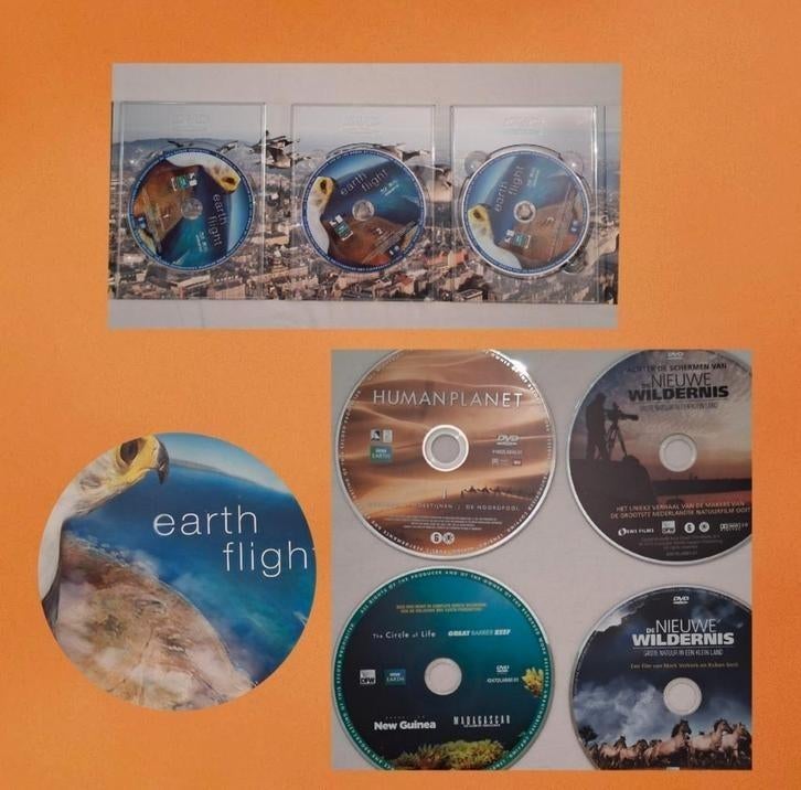 7 dvd's Natuur: human planet BBC earth flight €5, Alle leeftijden, Verzenden, Zo goed als nieuw, Natuur