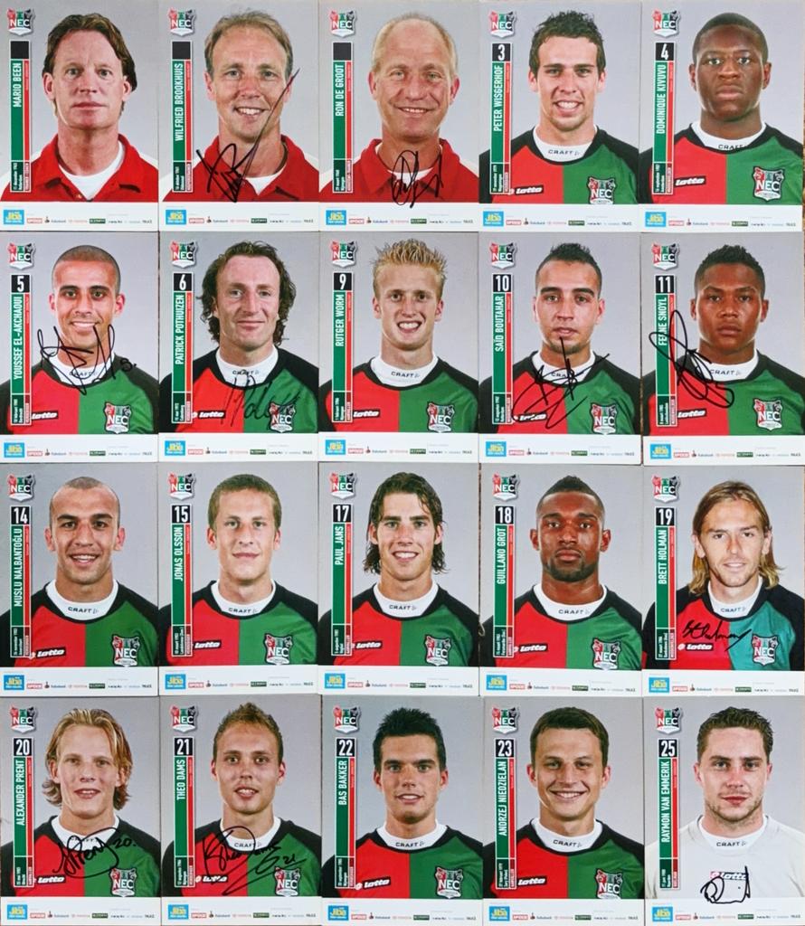 20 Spelerskaarten NEC Nijmegen - seizoen 2006/2007, Ophalen of Verzenden, Zo goed als nieuw, Ajax, Spelerskaart