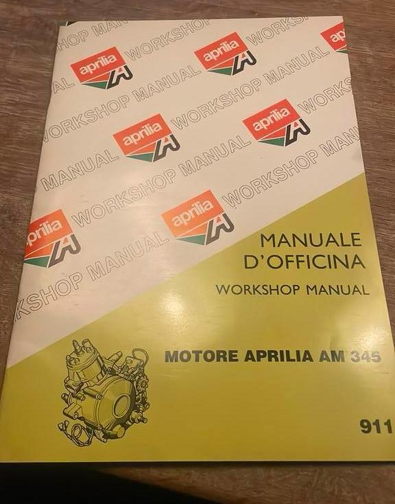 Aprilia wekrplaats handboek motorblok technische tekeningen, Ophalen of Verzenden, Zo goed als nieuw