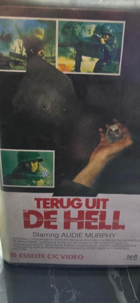 terug uit de hel vhs oorlogsfilm, Ophalen, Gebruikt, Overige genres, 1940 tot 1960