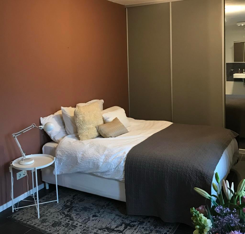 Ikea Espevär boxspring 160x200, Gebruikt, Wit, Tweepersoons, Ophalen of Verzenden