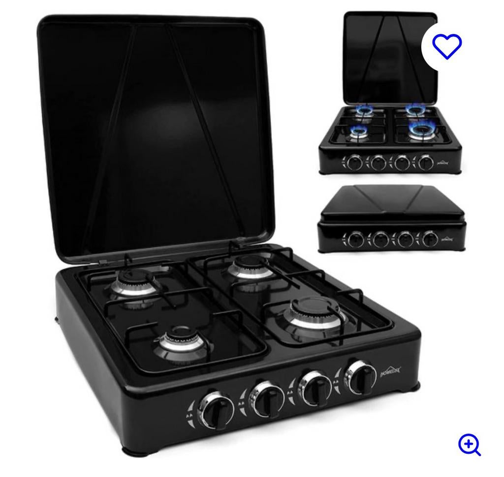 Kooktoestel 4 pits, camping gasstel , kookplaat 4 pits NIEUW, 3 kookzones of minder, Ophalen of Verzenden, Zo goed als nieuw, Gas