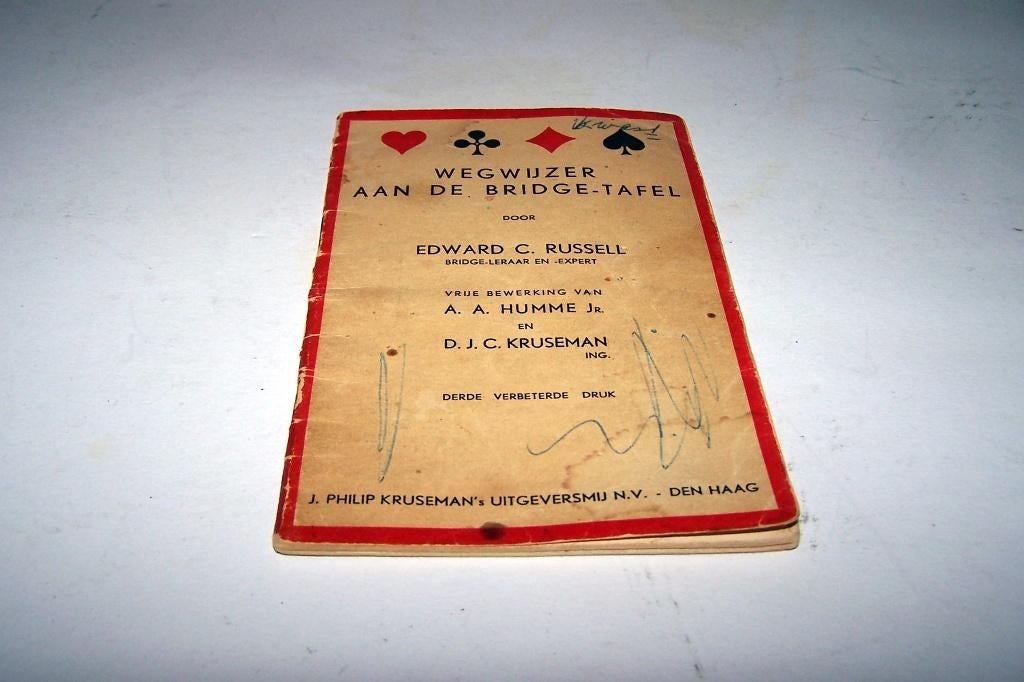 Antiek boekje; Wegwijzer aan de Bridge-tafel-Edw. C. Russell, Ophalen of Verzenden, Edw. C. Russell