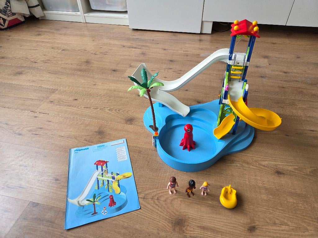 Playmobil 6669 - waterpretpark met glijbanen, Kinderen en Baby's, Speelgoed | Playmobil, Zo goed als nieuw, Complete set, Ophalen